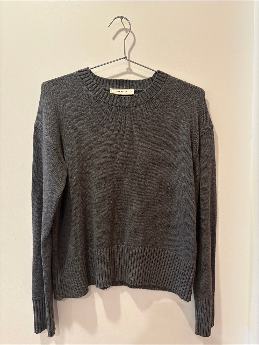Everlane Dark Charcoal Crewneck Sweater